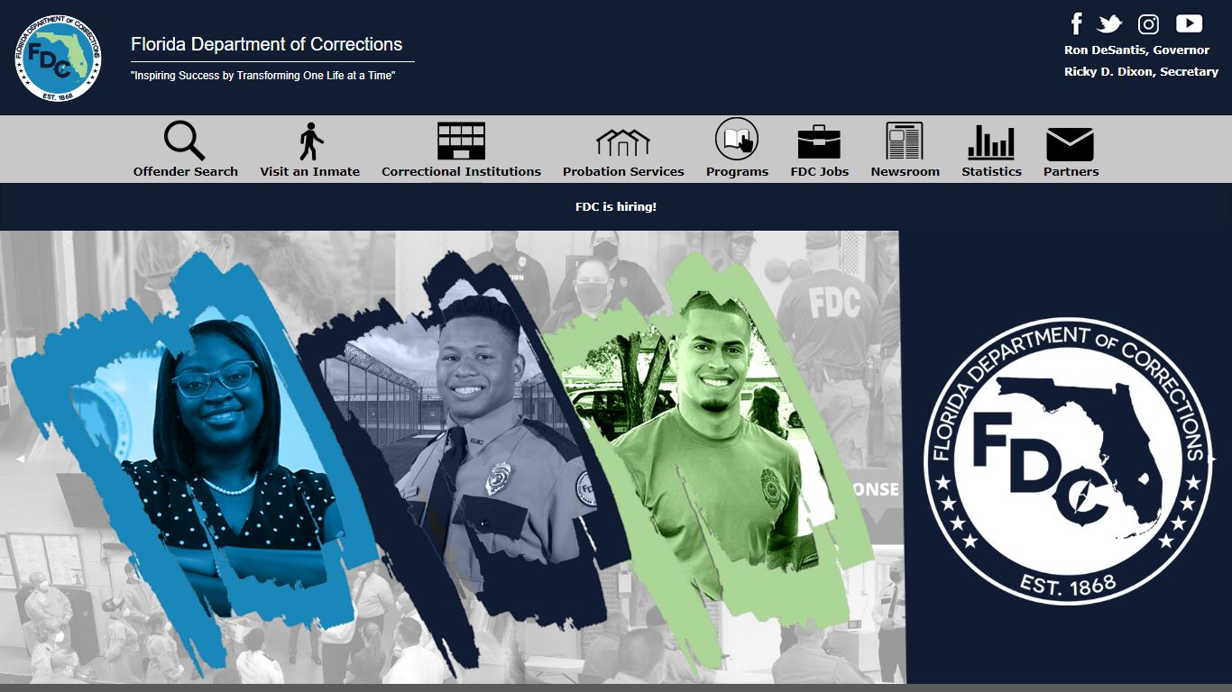 Florida Department of Corrections -- Homepage