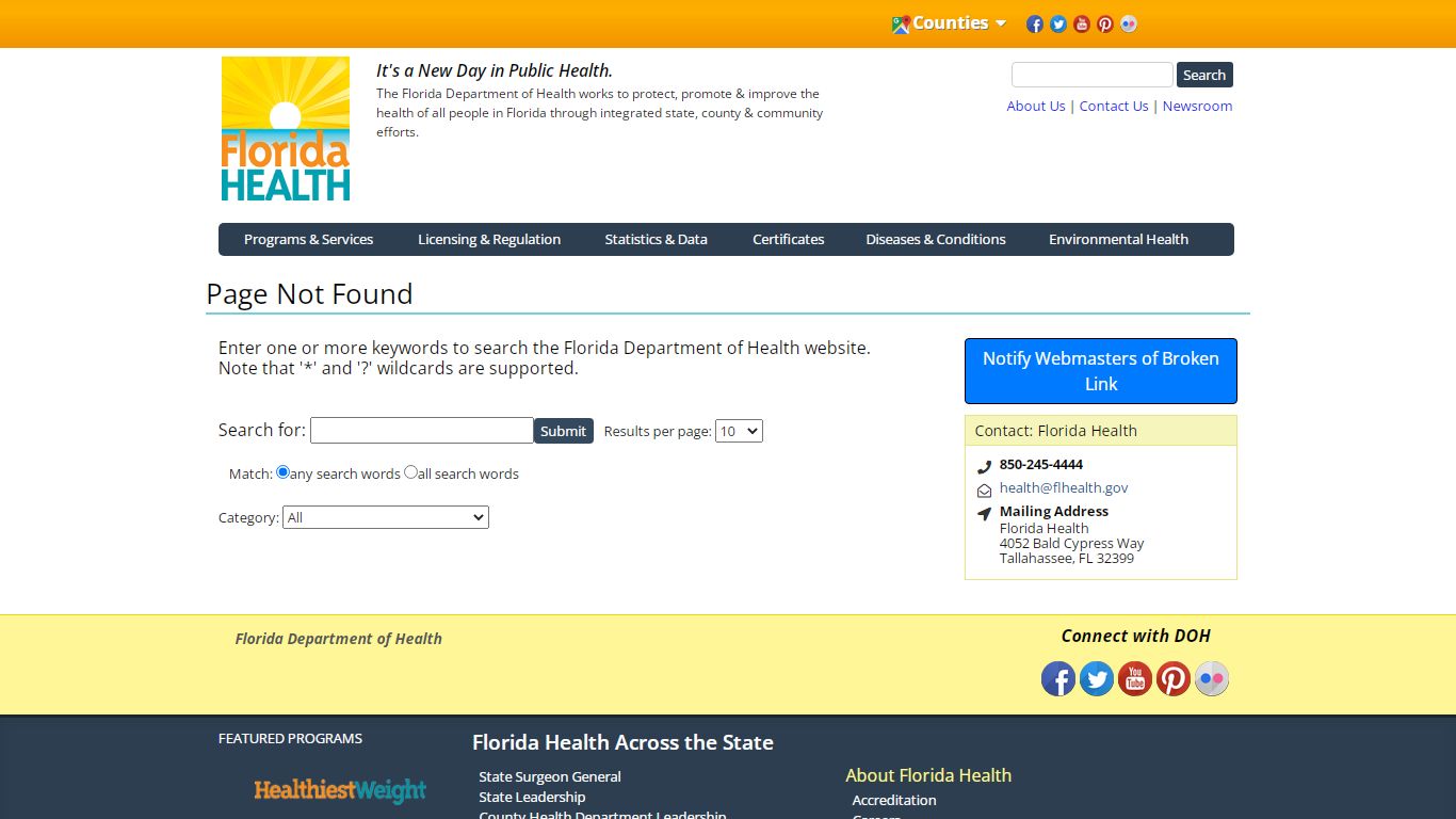 Corrections | Florida Department of Health